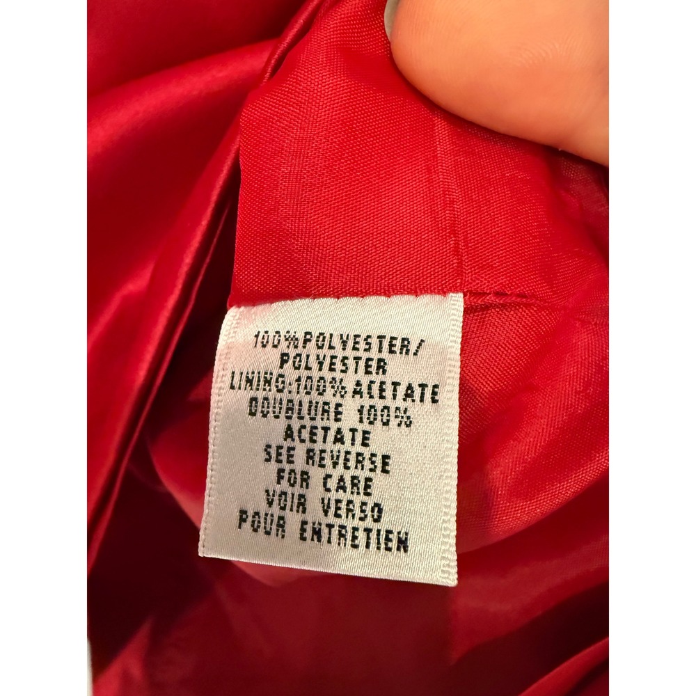 Talbots Petites Red Sleeveless Satin Sheath Dress Party Cocktail Occasion 4P - Picture 3 of 10